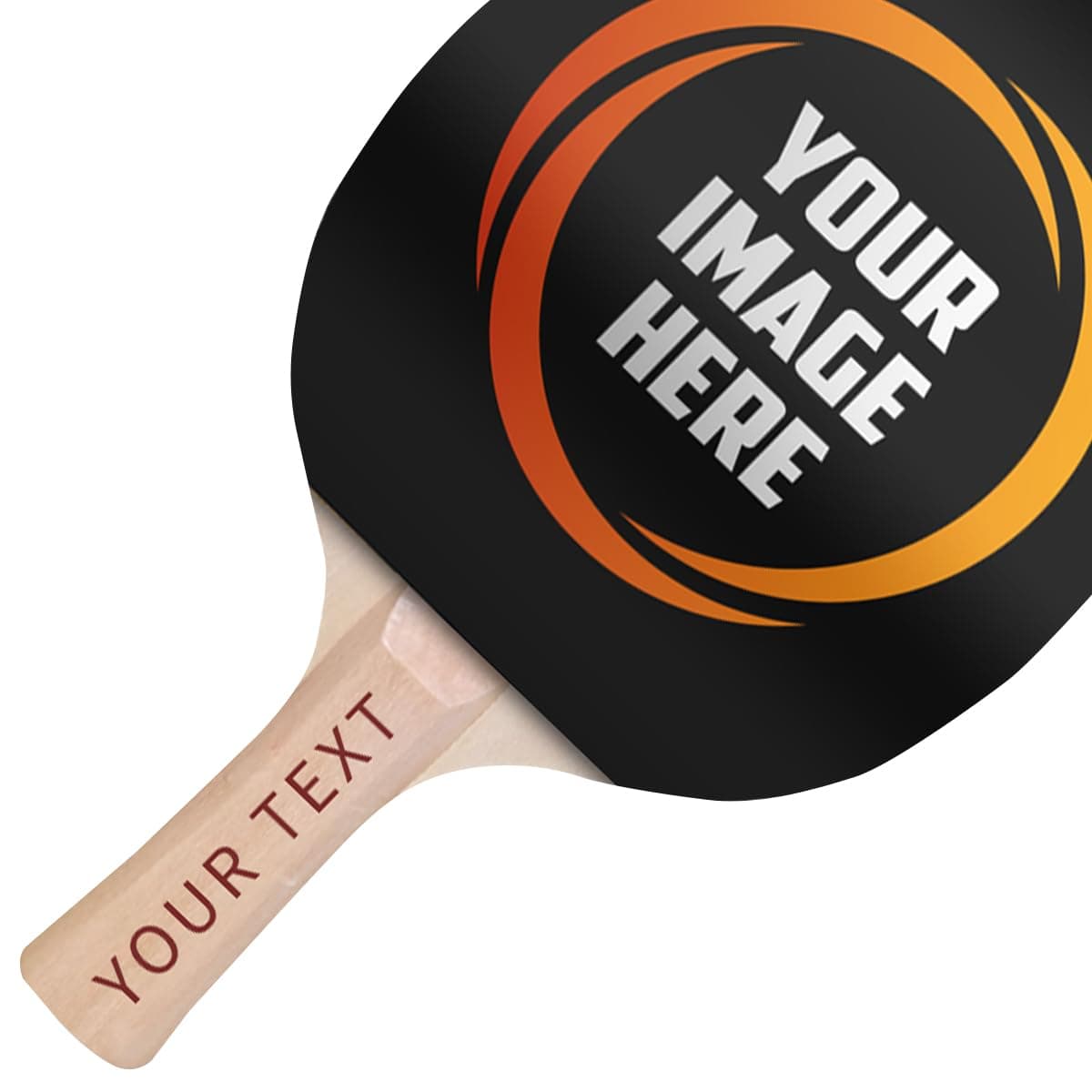 Custom Personalized Ping Pong Paddle, Table Tennis Racket, Upload Photo or Logo, ITTF-Approved Rubber, 5-Ply Blade for Speed & Control, Printed & Engraved in The USA