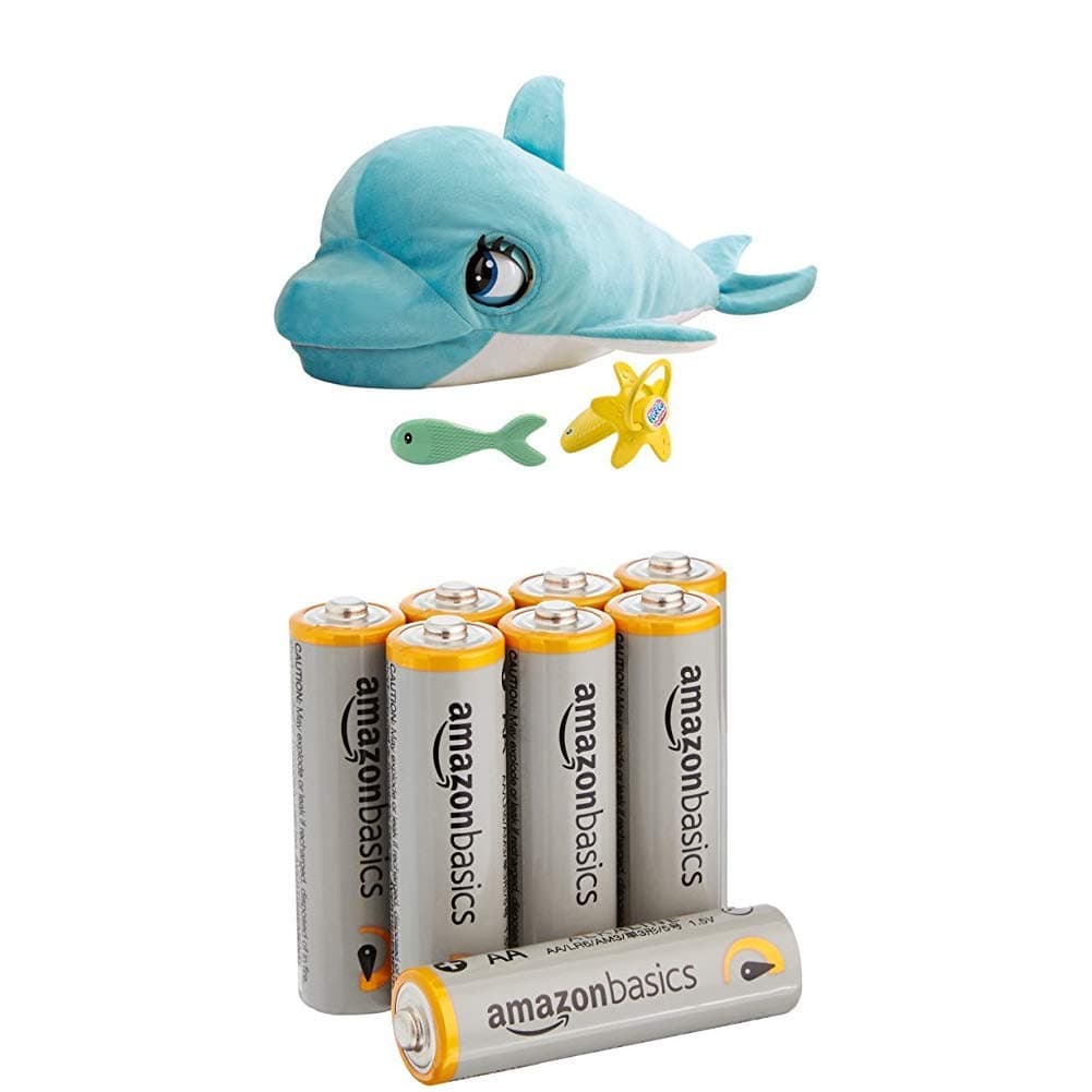 Club Petz Blu Blu The Baby Dolphin with Amazon Basics Batteries
