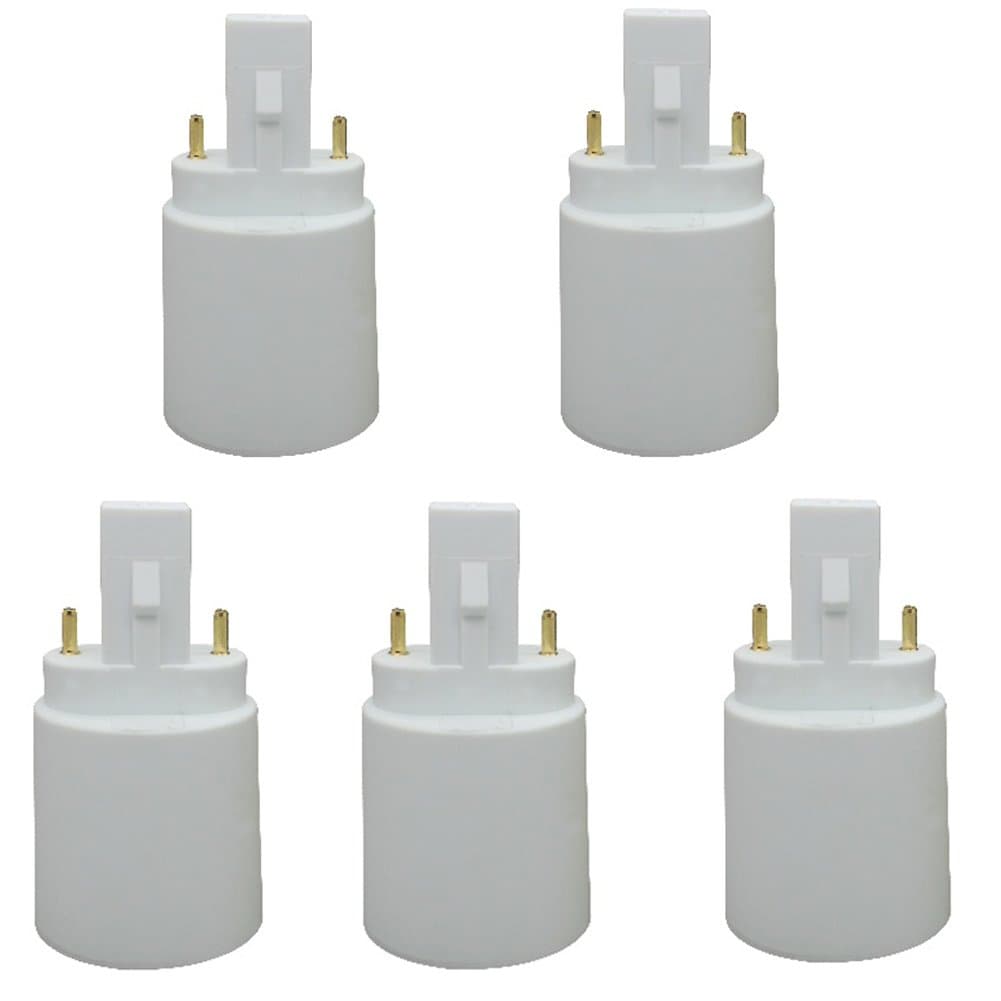 G23 to E27/E26 2-Pin Light Sockets Adapter, Light Bulb Socket, Bulb Base Adapter, Converts LED Light Holder Lamp Adapter Socket Changer (Pack of 5)