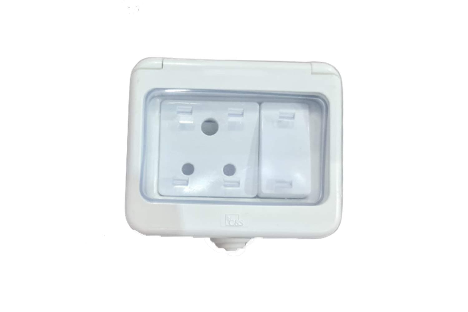 Water Proof Plastic Box with Switch and Socket Use in roof top Lighting/Garden/Lighting/Home/Residential Parking to Protect Shock (3 Module with 6A Switch & Socket)