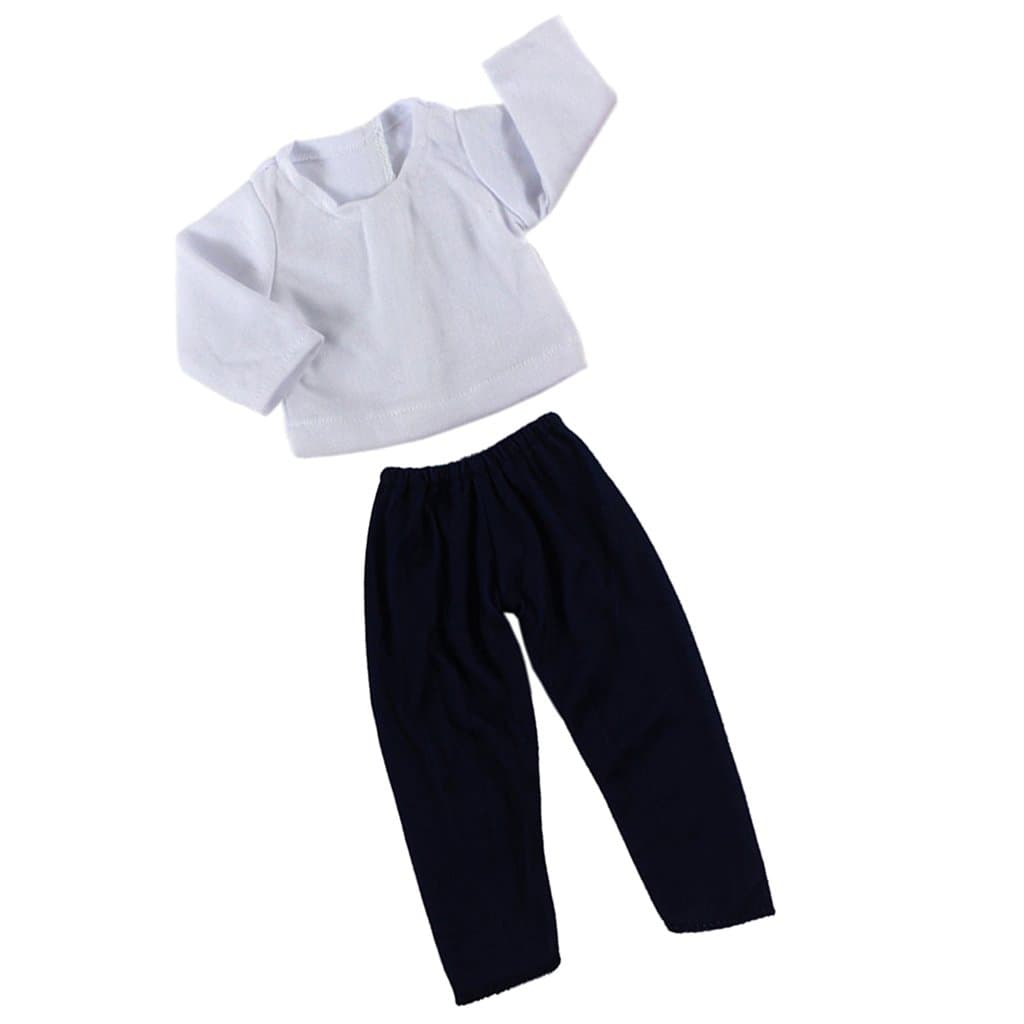 Street27 2Pieces Casual T-Shirt Top Trousers Sweater Clothes for 18 American Girl Our Generation Doll