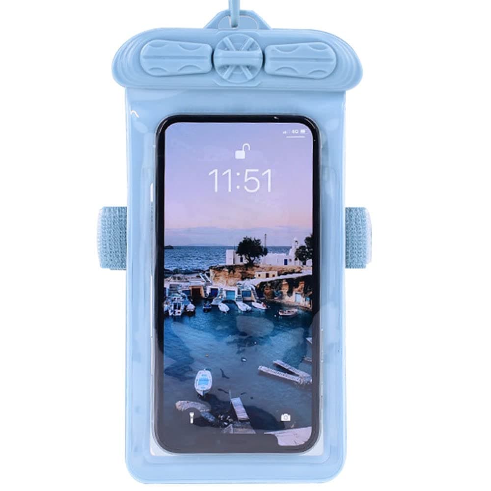 VaxsonPhone Case Blue, Compatible with ZTE Zmax Pro Waterproof Pouch Dry Bag Holder Housing [NOT Screen Protector Film ] New
