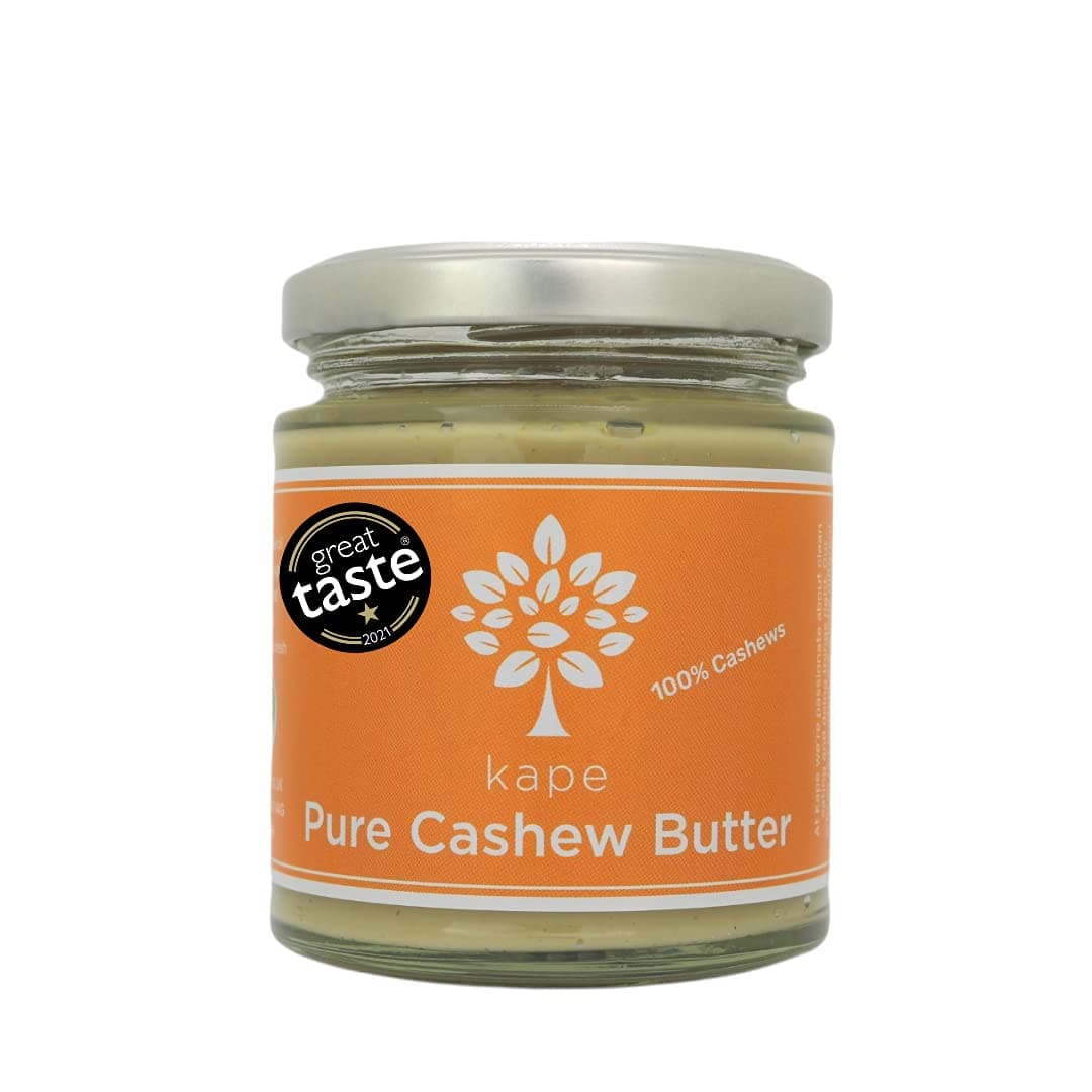 Kape Pure Smooth Cashew Nut Butter - 100% Cashews, Raw not Roasted – Healthy Eating - Unsalted, No Oils or Additives (170g)