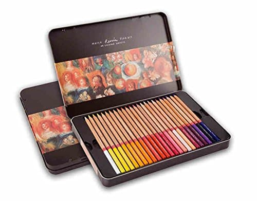 48 Piece Classic Wooden Colored Pencils Renoir Fine Art Professional Artist Drawing Set Sketching Oily Colored pencils Color lapis de cor Painting pencil /Colored Pencil Tin Box