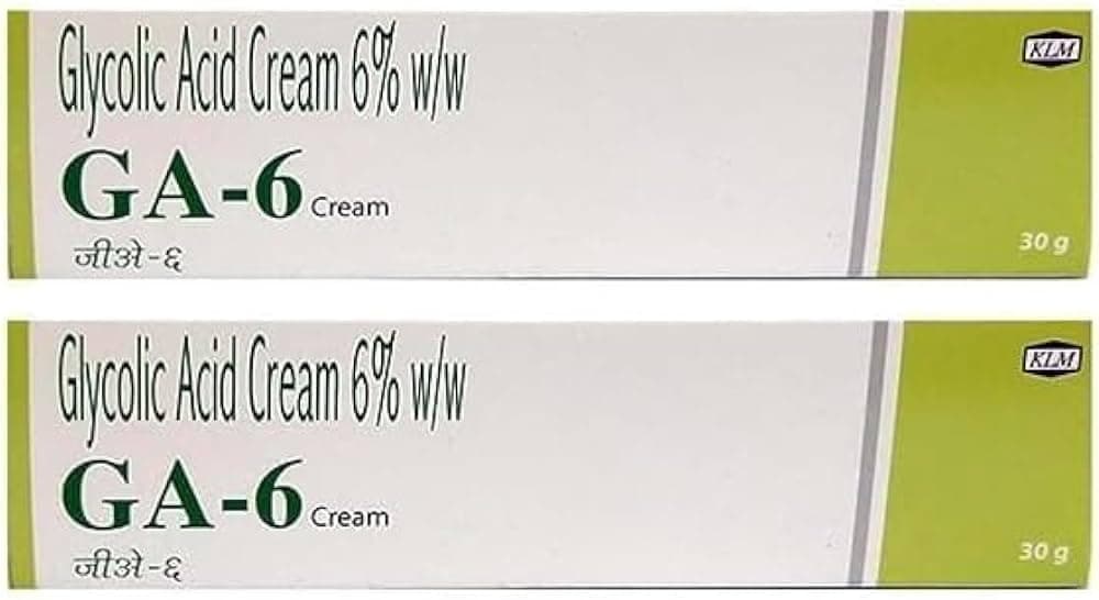 Ta-Ta Ga-6 Glycolic Acid 6% Cream for All Skin Types - 30g (Pack of 2)