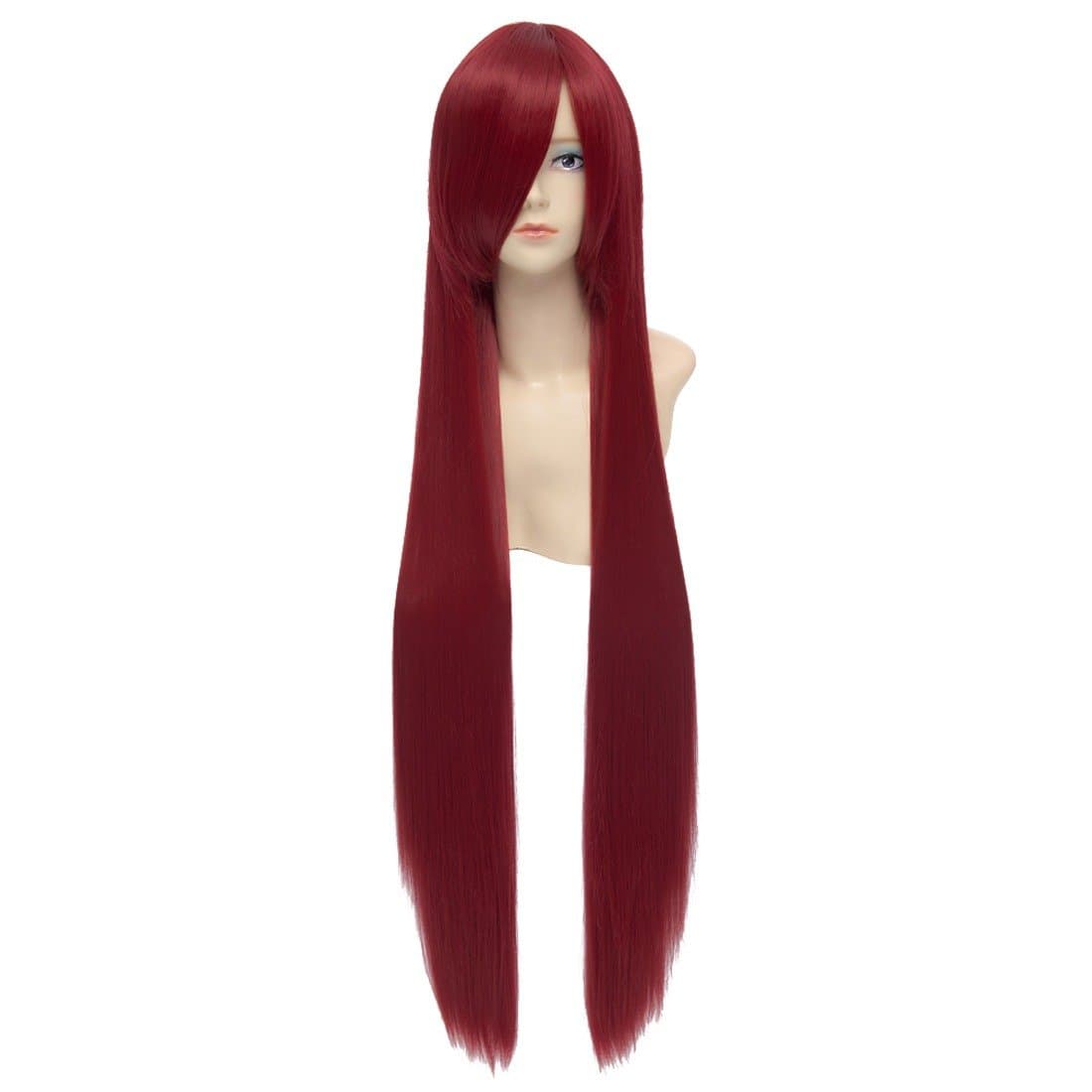 Paixpays Anime Black Butler Grell Sutcliff Cosplay red full hair wig costume