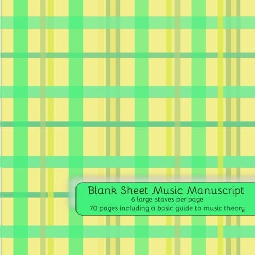 Blank Sheet Music: Music Manuscript Paper / Staff Paper / Musicians Notebook / 70 pages - 6 large staves per page / Includes basic guide to music theory Paperback – 30 Jan. 2016
