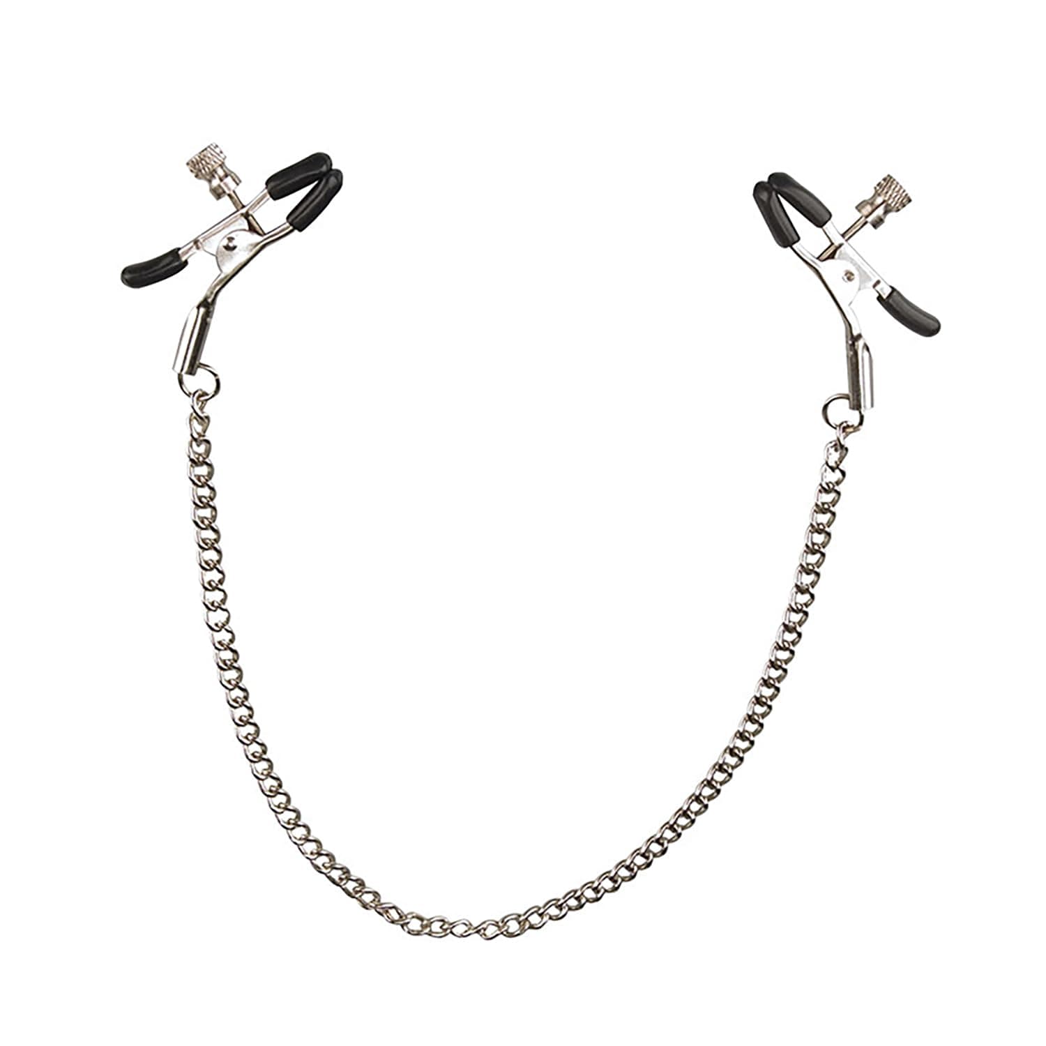 Stainless Steel Body Chain and Ring with Clamps - Non-Piercing Faux Body Jewelry Clip-On for Women