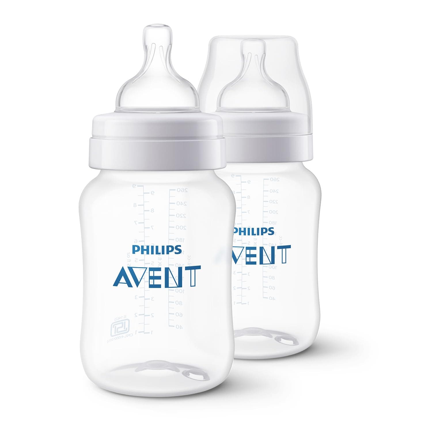 Philips Avent Anti Colic Baby Feeding Bottle| 260ml - Pack of 2 | World's No.1 Brand Recommended by Moms | (Twin Pack)| Anti-Colic Value Help Reduce Air Ingesion | SCY103/20