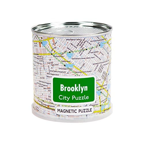 Brooklyn - City Puzzle Magnets in premium tin can