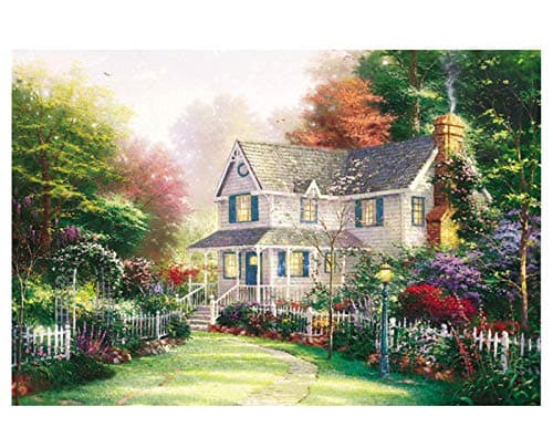 1000 Pieces Jigsaw Puzzles for Adults - England Cottage Jigsaw Puzzles Romantic Lanscape Painting Jigsaw Puzzles Parents & Kids Home Interesting Toys Game