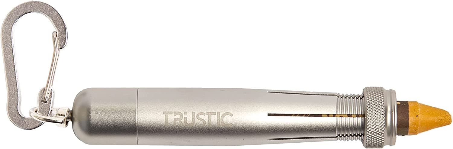 Lumber Keel Crayon Holder for 1/2" Round or Hexagonal Crayons, Industrial Heavy Duty Construction Carpenter Metal Holder (Silver)