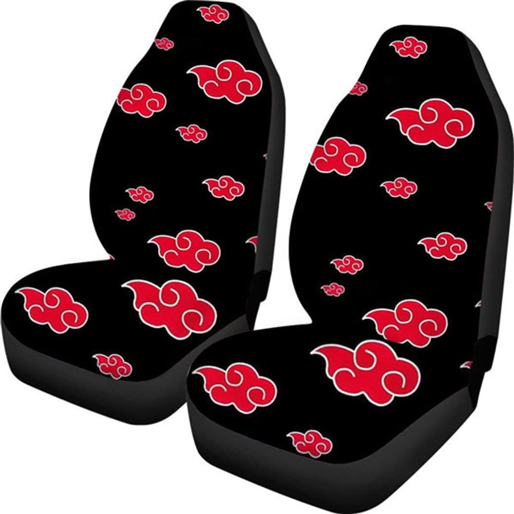 Anime Car Seat Cover - 2 PCS Full Front Seat Cover, Universal Vehicle seat Covers Anime car Accessories Interior for Auto Cars Truck, SUV, Or Van