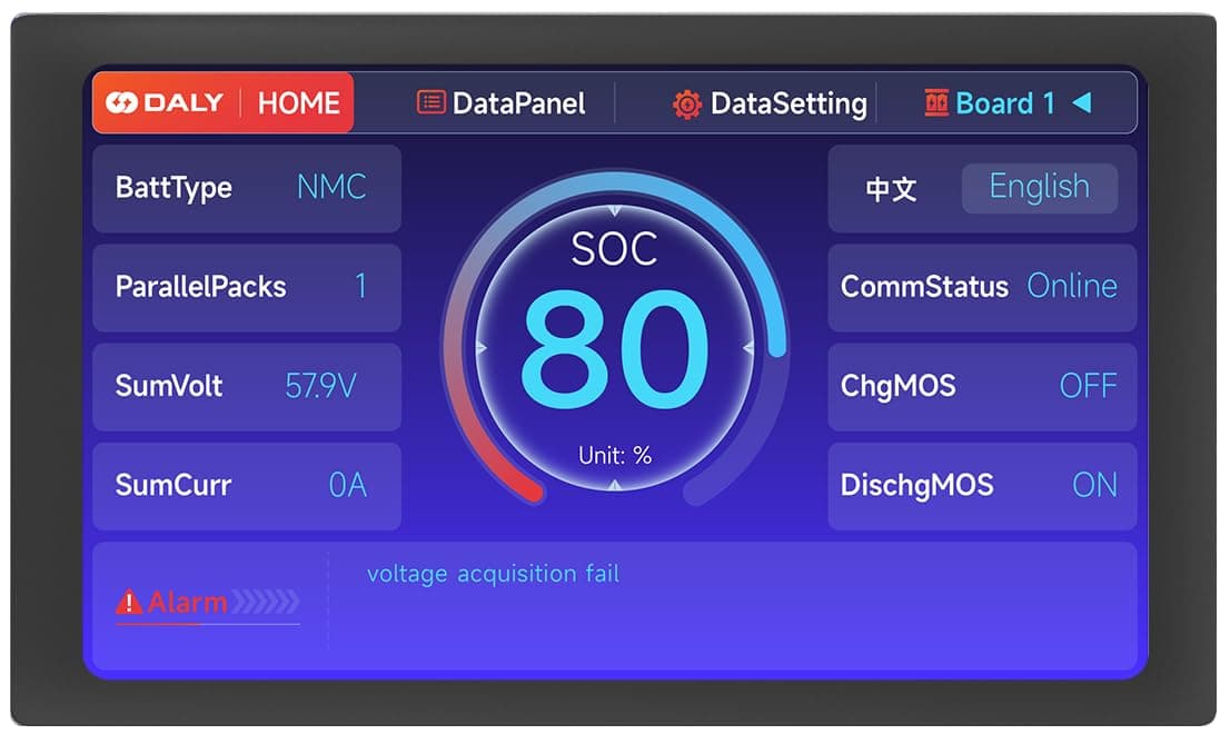 DALY Accessory 4.3 Inch Touch Screen Display with UART Port Smart BMS