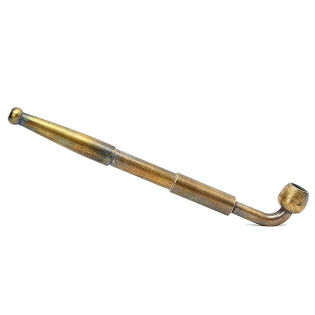 Retro Style Copper Smoke Pipe Sticks Long Tobacco Rods Brass Smokers Pots Father 'S Day Gifts