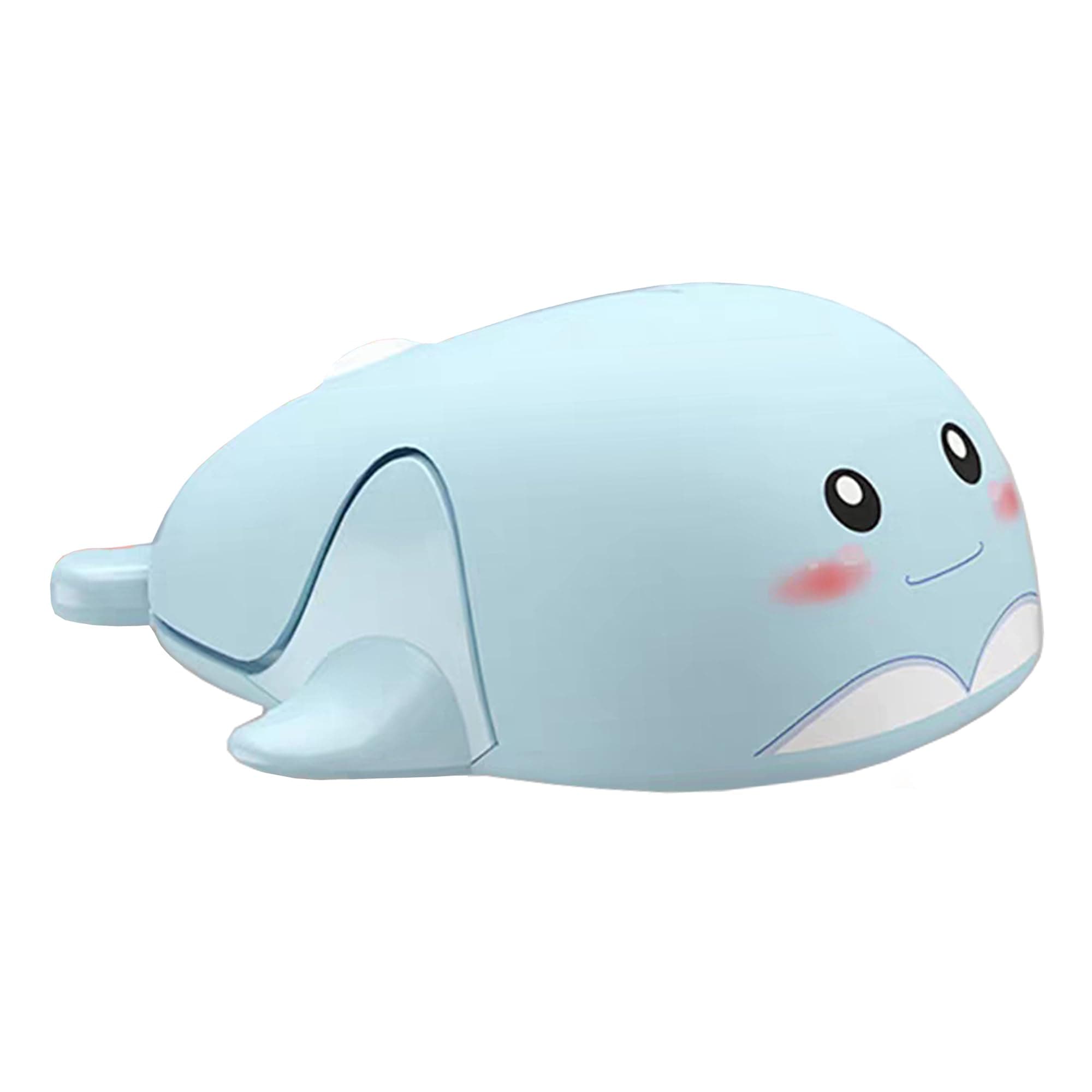 SamudgateWireless Mouse, Cute Dolphin Shape Computer Mouse 2.4 GHz USB Mouse 1200DPI Optical Mice Portable Small Mouse for Travel, Office, Home, Laptop, Computer-Blue