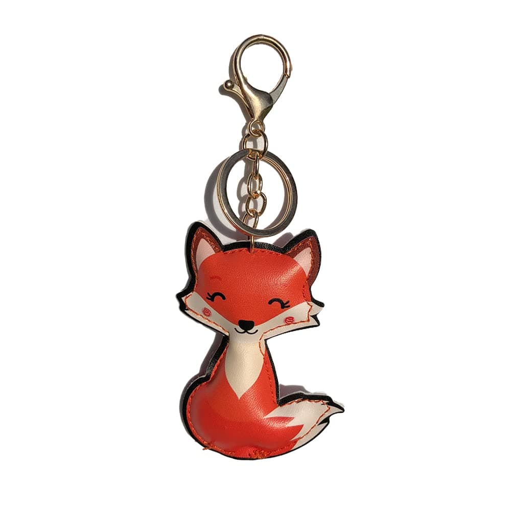 Pu leather pendant Key Chains for Women Girl Girlfriend,Bag charm,Keychain for Car Keys,Gift for Her (foxes)
