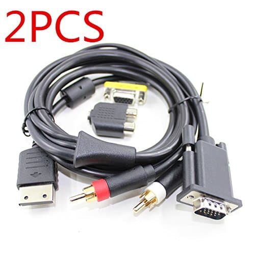 Oulekai Maoyi Hot 2 pcs High Definition Cable RCA Sound Adapter HD PAL NTSC For Sega Dreamcast DC Cable