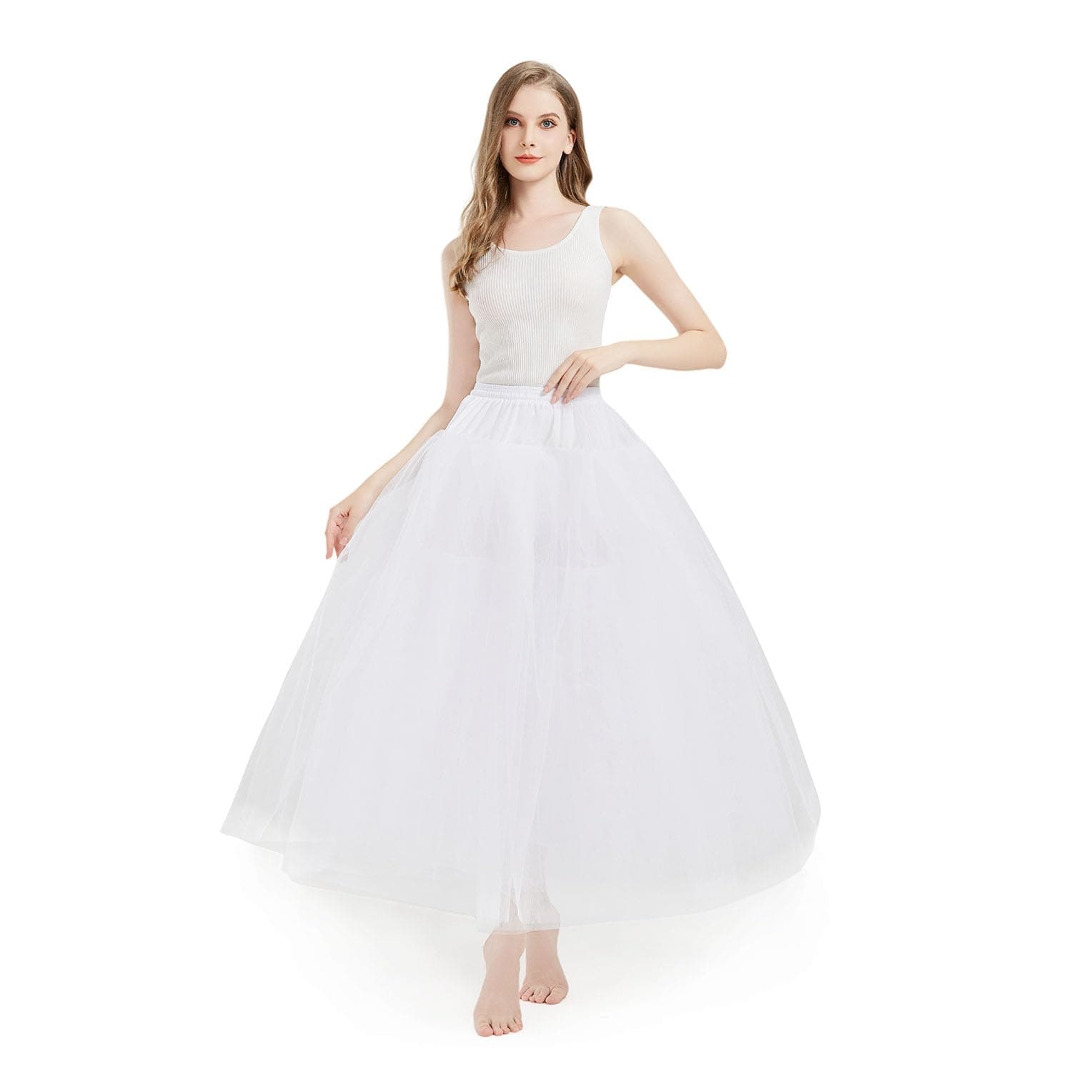 Women's A-line Hoopless Petticoat Crinoline Underskirt Slips Wedding Accessories YPT300