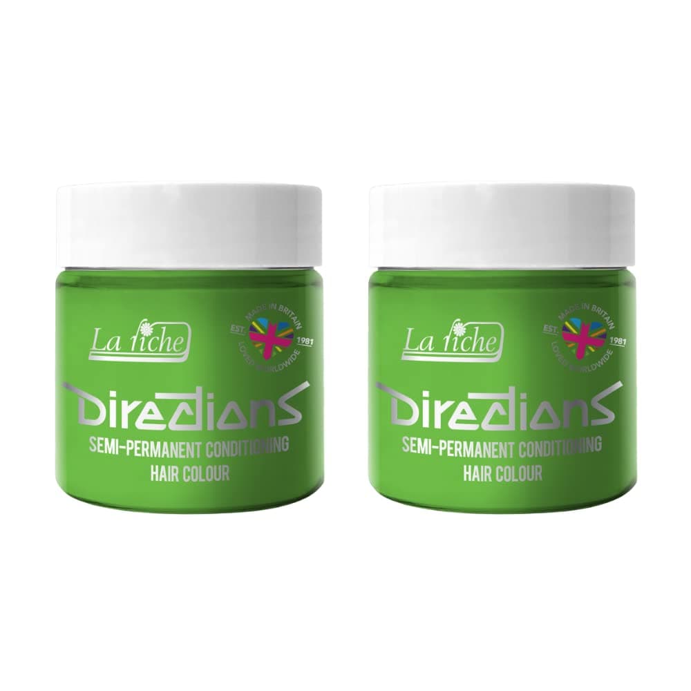 2x La Riche Directions Semi-Permanent Hair Color 100ml Tub - Spring Green