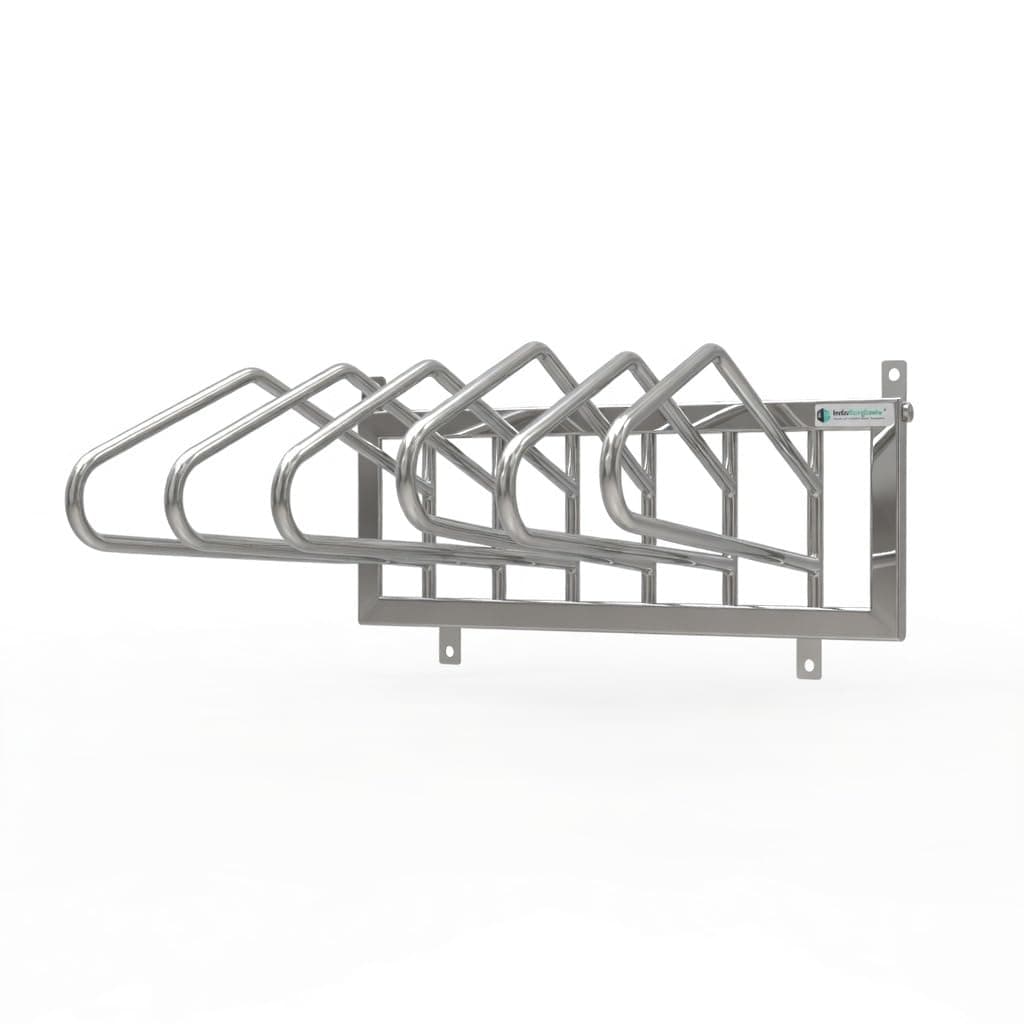 IS IndoSurgicals Lead Apron Hanger Stand, SS 304 Wall Mounted Rack for X-Ray & Radiology Rooms (Holds 6 Aprons)