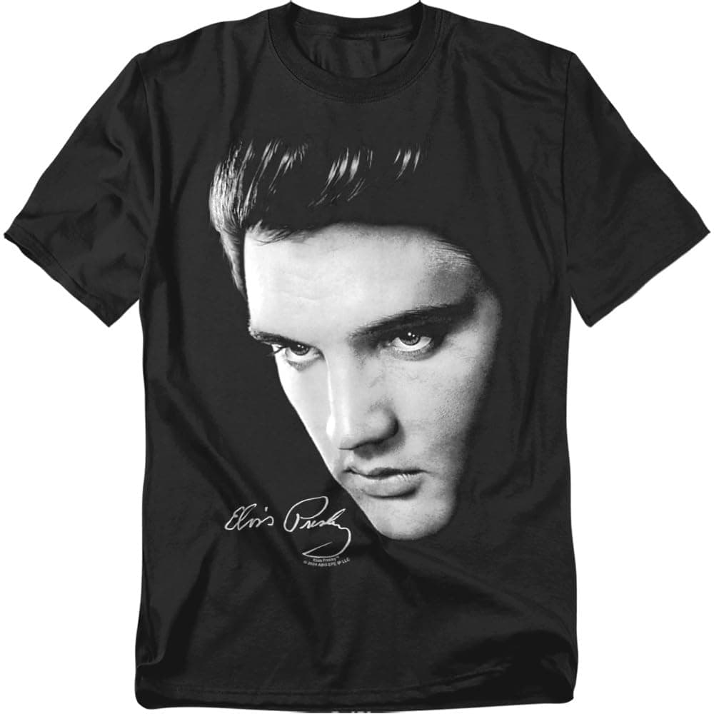 Elvis Presley Signature Heartthrob Music T Shirt Black