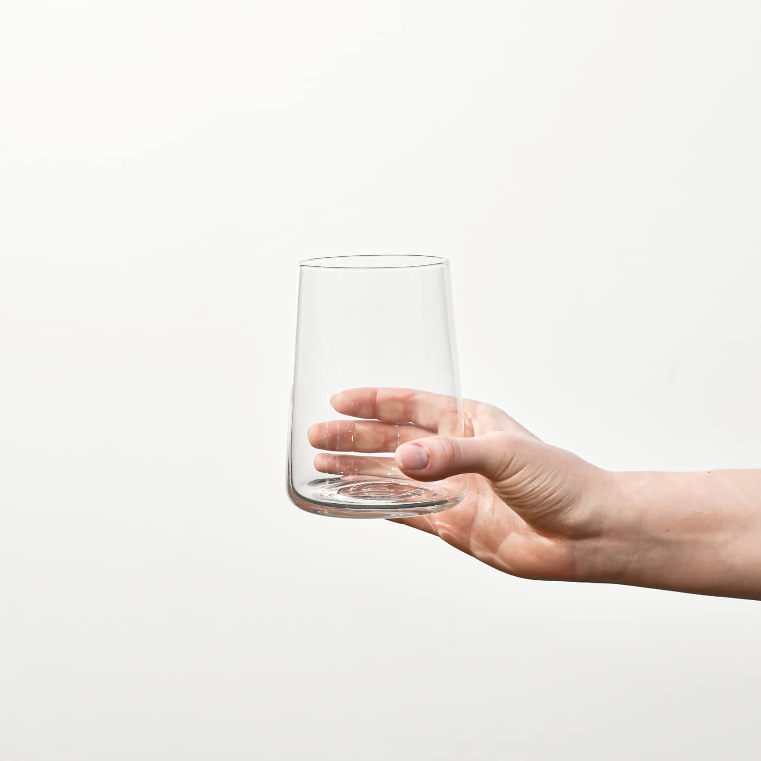 KROSNO Drinking Glasses, Glass Cups for Water, Drinks and Juices | Elegant Design | Lead-free Glass | Set of 6 | 490 ml | Ideal for Home, Restaurants and Parties | Dishwasher Safe