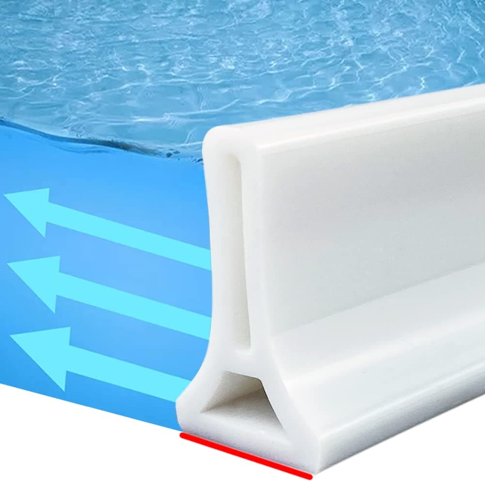 Bluejw78 Inch Collapsible Shower Threshold Water Dam,Shower Splash Guard Bath Shower Barrier Water Stopper Retention System Dry and Wet Separation for Bathroom Kitchen (10ft)