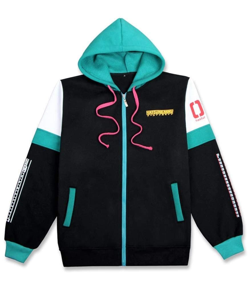 Micosplay Anime Game Hooded Hoodie Coat Jacket Sweater Cosplay Costume Hatsune Miku 3XL