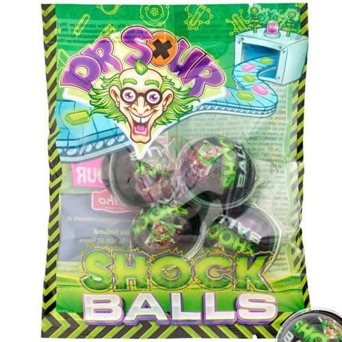 Sweet Dr Sour Shock Balls - 72g - 4 Shock Balls - Jelly With A Sour Filling Tik-Tok - Super Sour Sweets