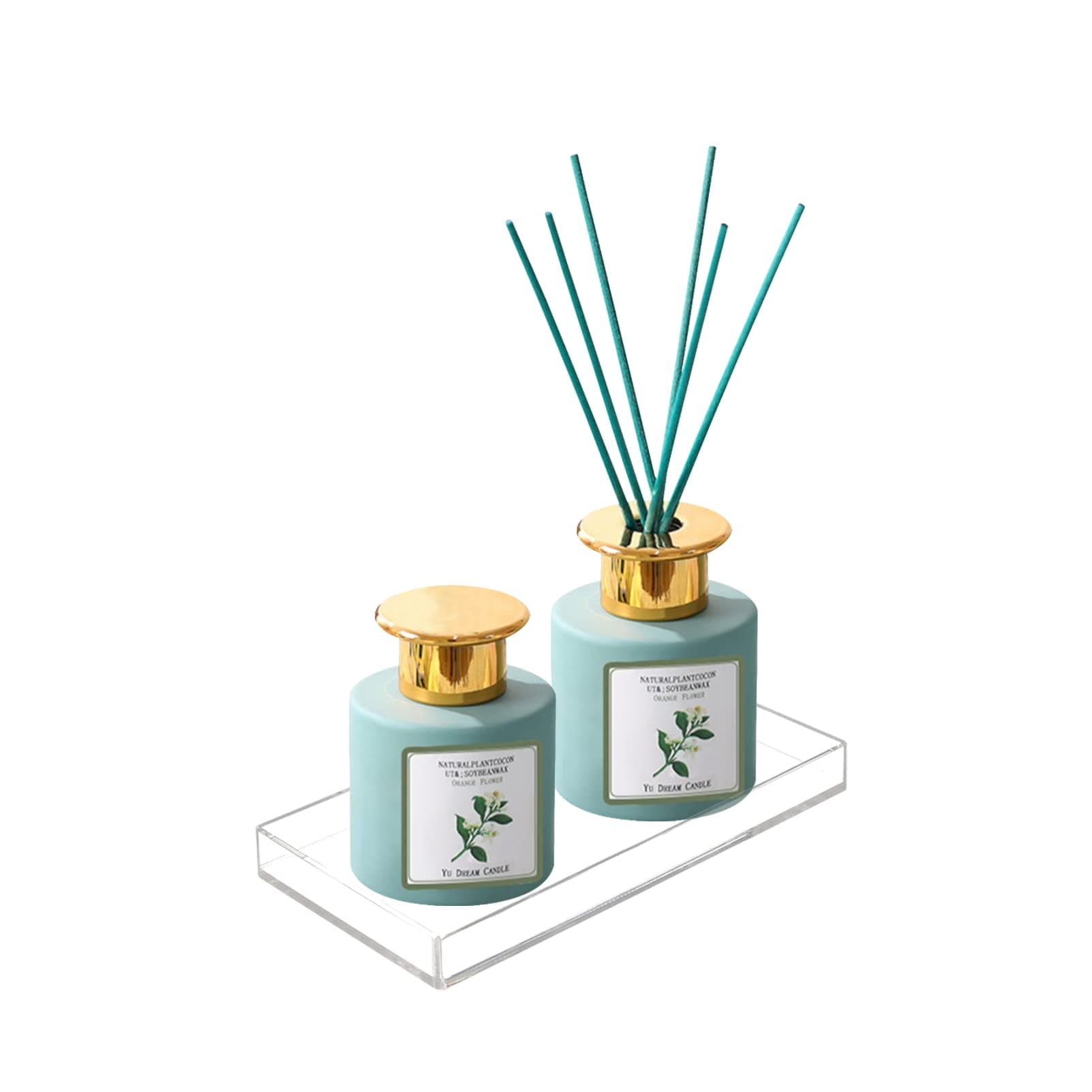 BigfetyCompact Vanity Tray Acrylic Bathroom Kitchen Counter Dish Handmade Jewelry Tray Sturdy Organizer for Cup, Sponge, Soap, Plant - Clear