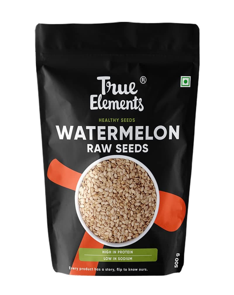 True Elements Watermelon Seeds 500g - Magaj Seeds | Raw Watermelon Seeds for Eating | Diet Food