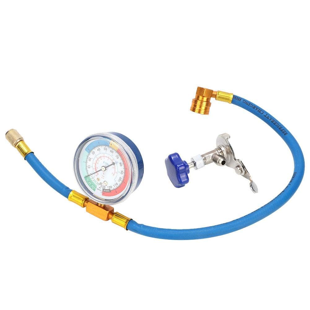Refrigerant Charge Hose Kit, R134A R12 Fitting Recharge Measuring Hose Gauge System Refrigerant Charging Pipe
