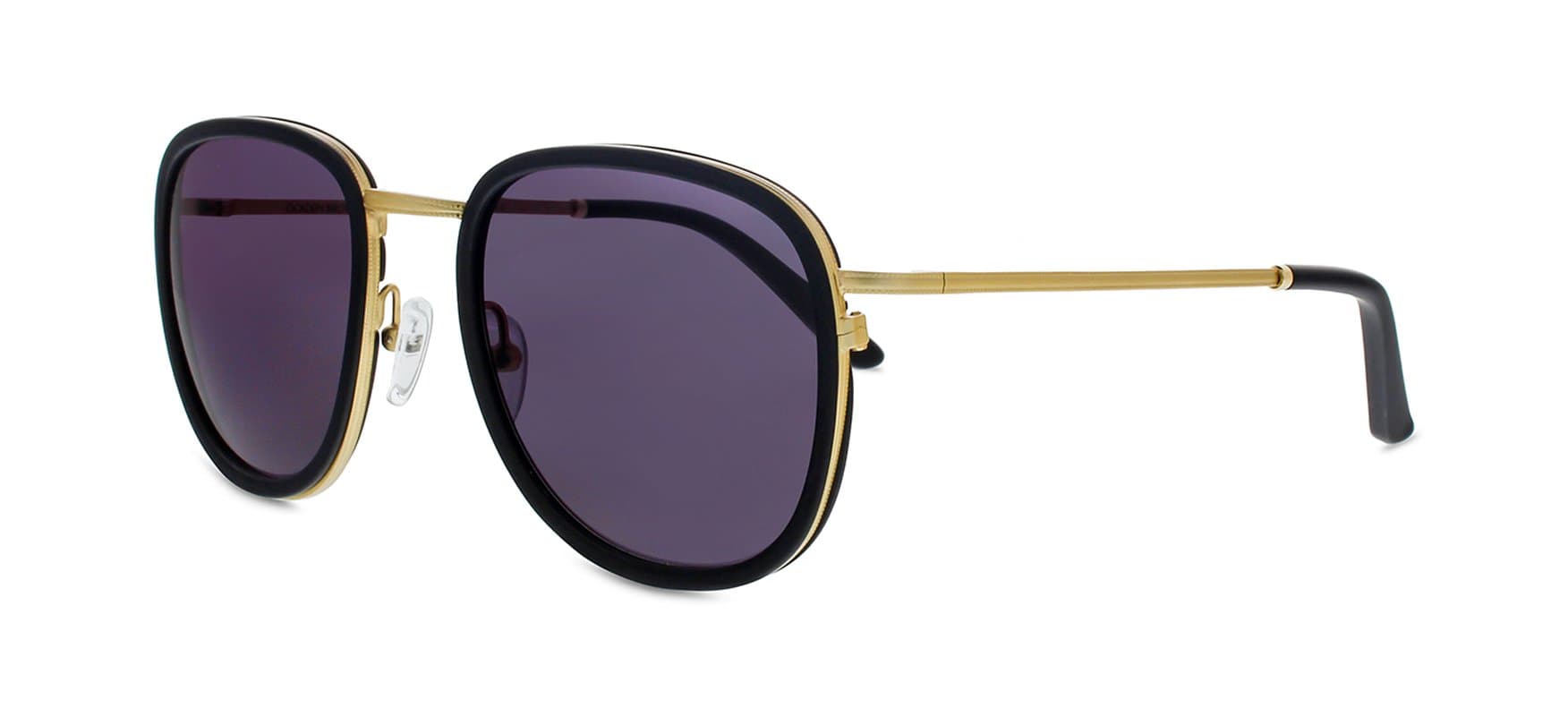 Smoke X Mirrors Golden Brown Unisex Sunglasses SM111 Based in New York City, Handmade in France (Matte Black - Matte Gold, Grey)