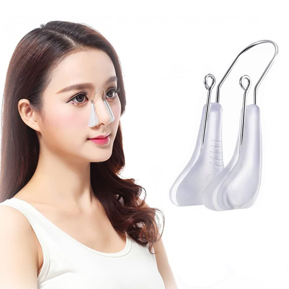 Nose Shaper Clip, Nose Beauty Up Lifting Tool, Pain-Free Rhinoplasty Device, Soft Safety Silicone Rhinoplasty Nose Bridge Straightener Corrector Slimming Device for Wide Crooked Nose Women And Men