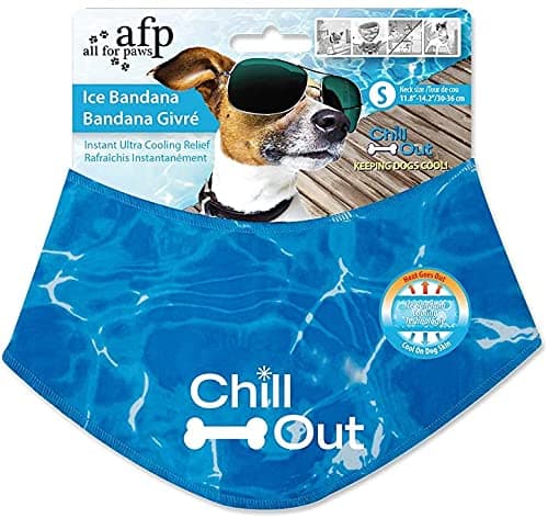ALL FOR PAWSCooling Neck Wraps for Dogs,Ice Dog Bandanas,Dog Cooling Dog Bandana,Chill Out Blue Dog Collar Dog Collar Cat Collar,Neck Cooler,Neck Cooling (XL)
