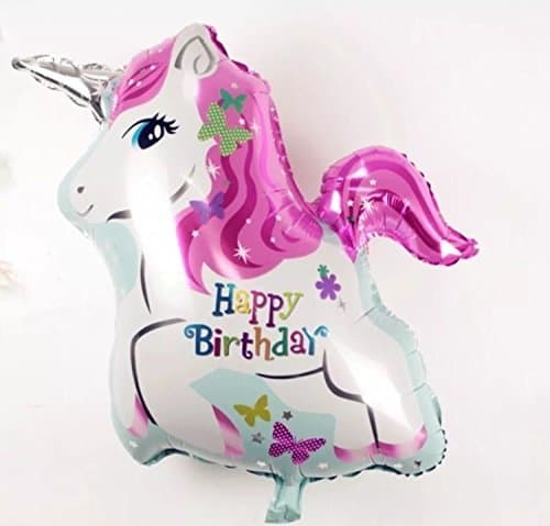 girls unicorn foil helium happy birthday party balloon sold by sbpm ltd