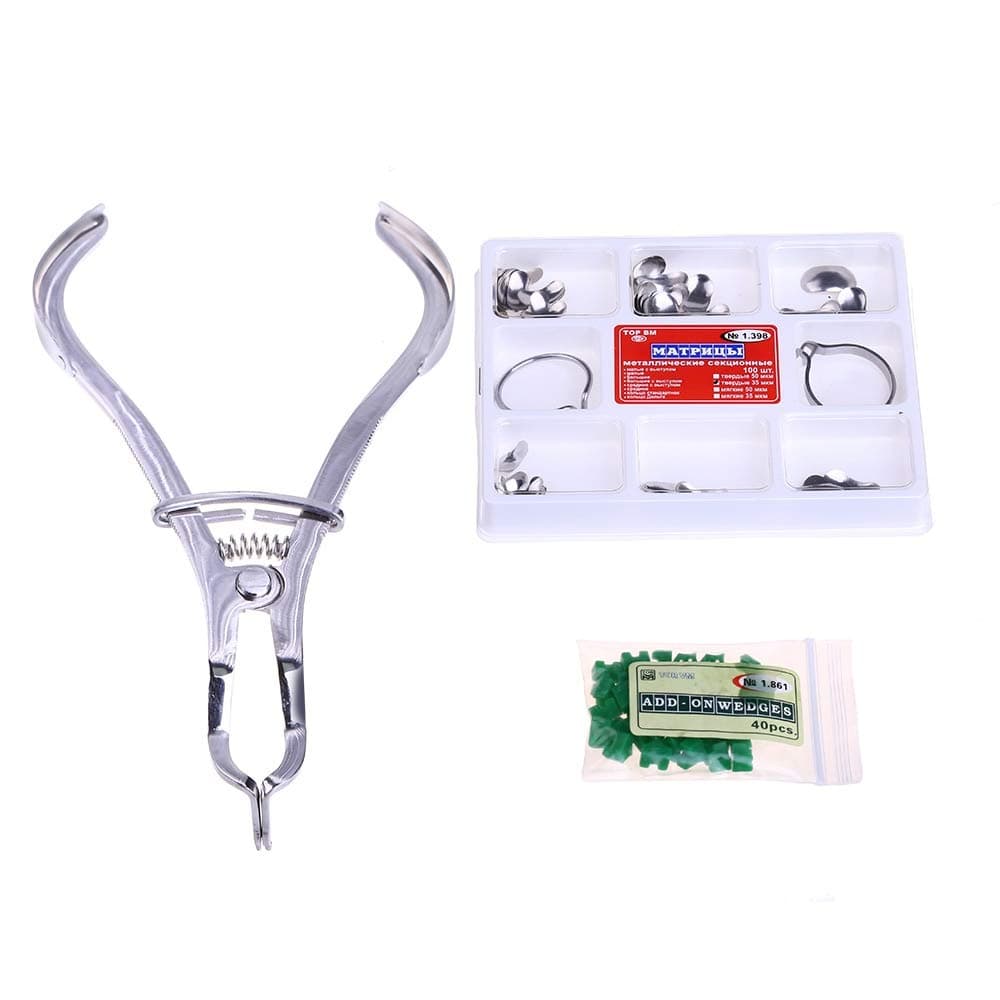Dental Matrix with Spring-clip No.1.398 Sectional Contoured Metal Matrices Full Kit