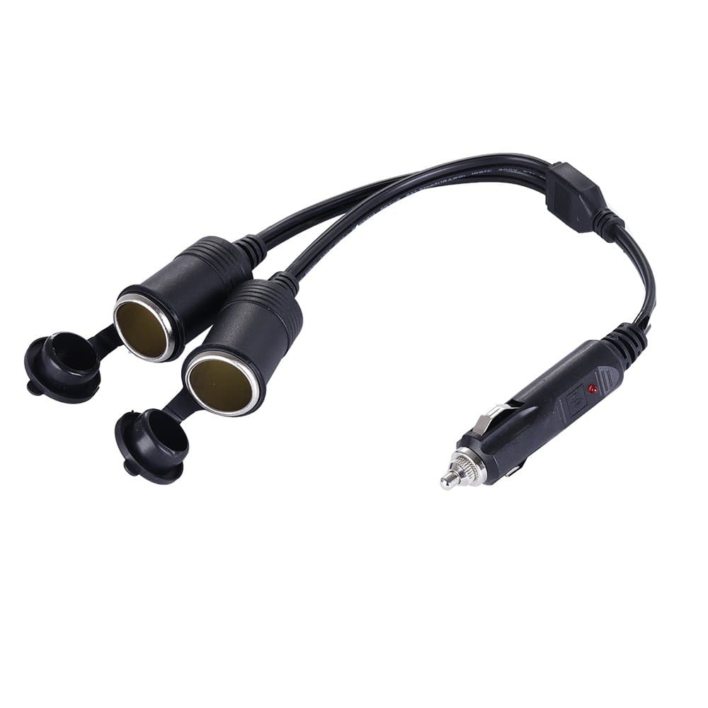 Eeelnk Heavy Duty 12V/24V Car Adapter Plug Socket By Premium 2-Way Cigarette Lighter Socket Splitter