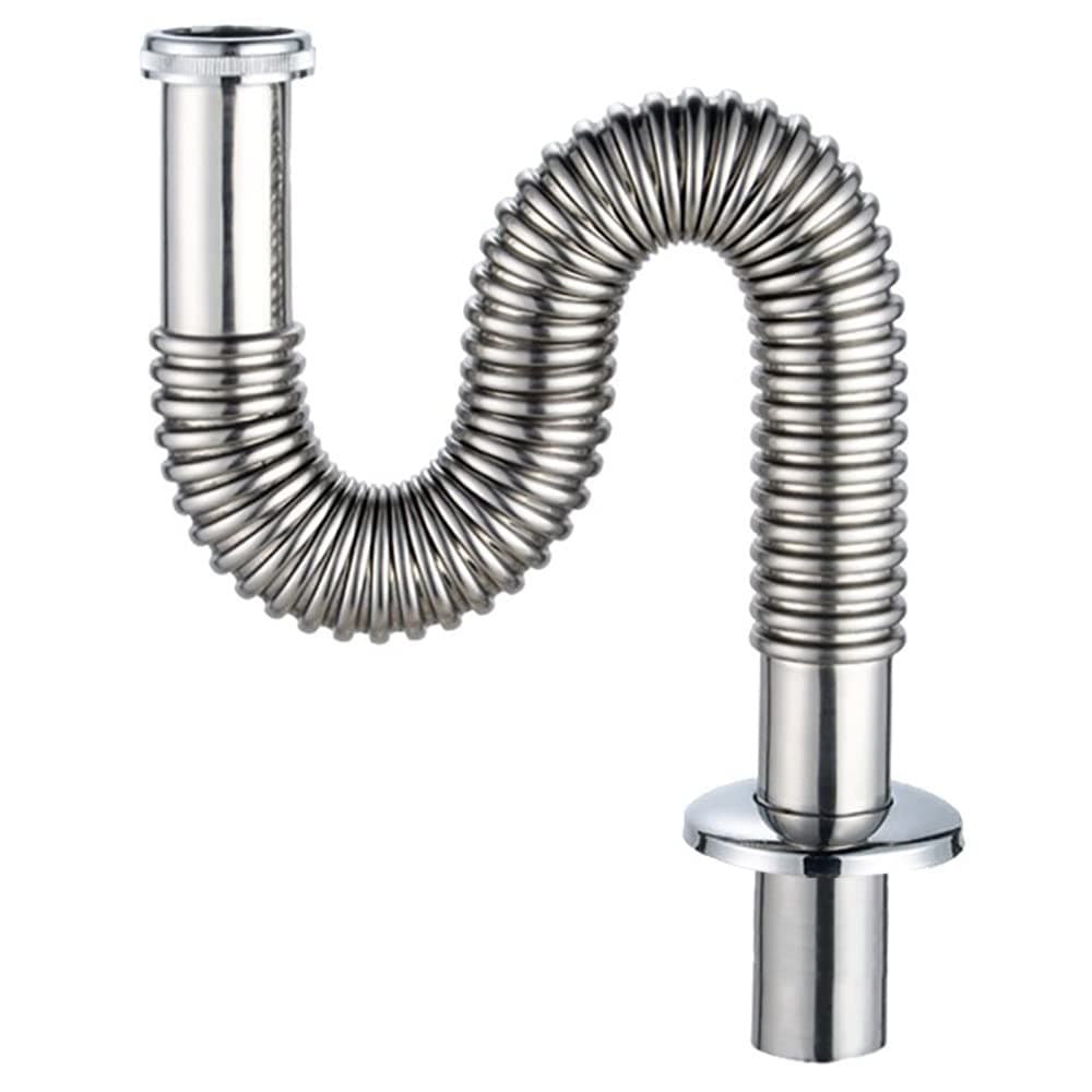 Rubik S Trap Drain Pipe Stainless Steel Bend Drainer Under Basin Down Pipe, One-Piece Deodorant Seal Drainpipe