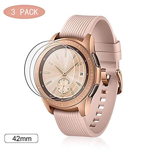 [3 - Pack] Samsung Galaxy Watch 42mm Tempered Glass Screen Protector, hairbowsales Anti-Scratch, Full Coverage Scratch-Proof Screen Film Compatible Samsung Watch 42mm