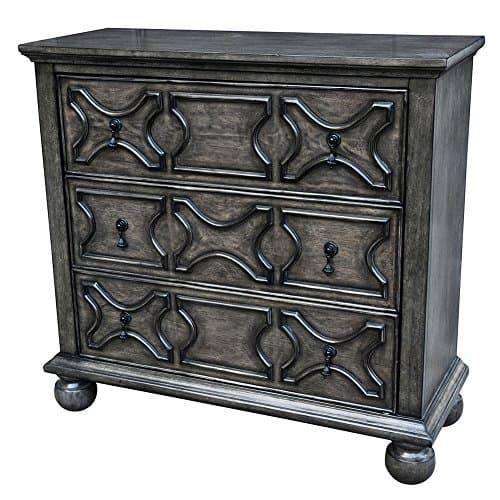 Rutledge Antique Grey 3 Drawer Pattern Front Chest
