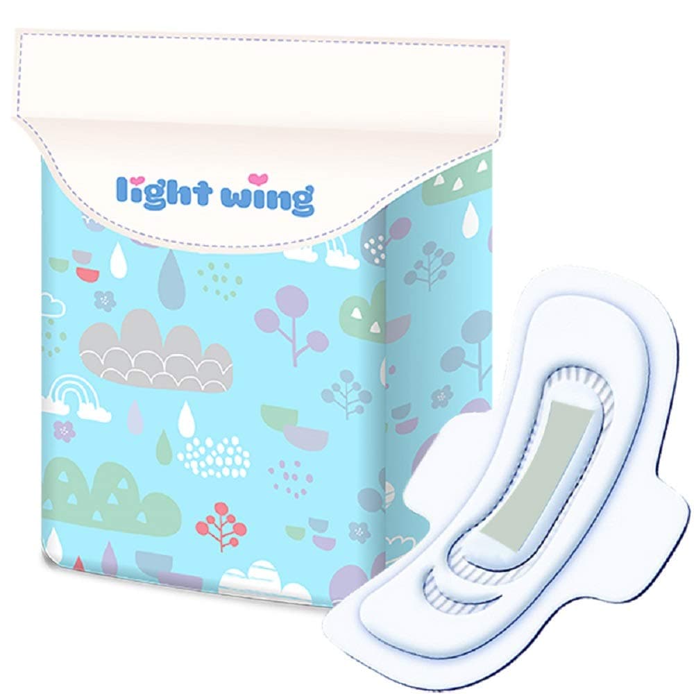 High Quality Korea Pads with Wings for Women Reliable Protection and Absorbency of Feminine Periods (LightWing-Blue245mm-10pcs)