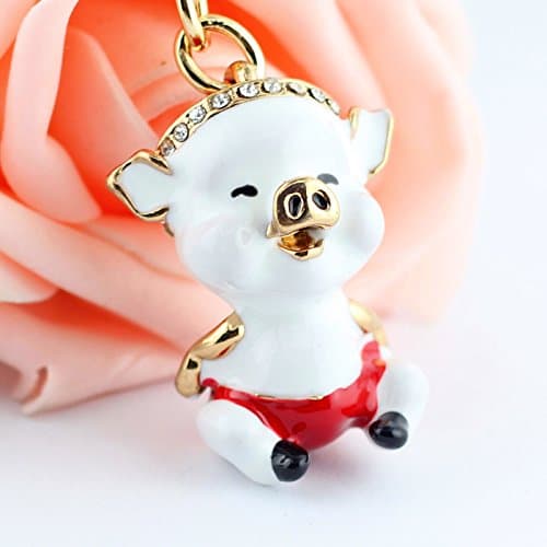 Libaraba Lovely Drop Glaze Alloy Pig Pendant Keychain Creative Birthday Gift Key Ring