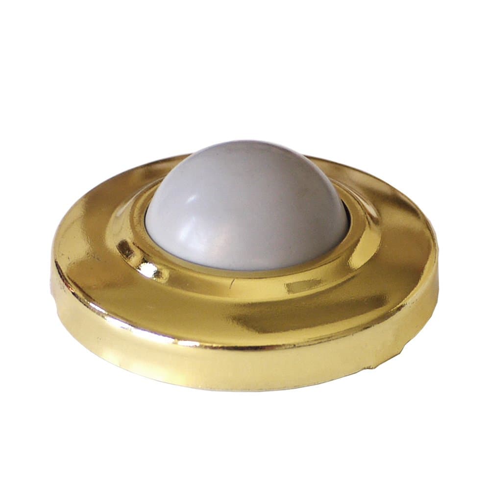 ABH Convex Wall Mounted Flush Door Bumper Bright Brass