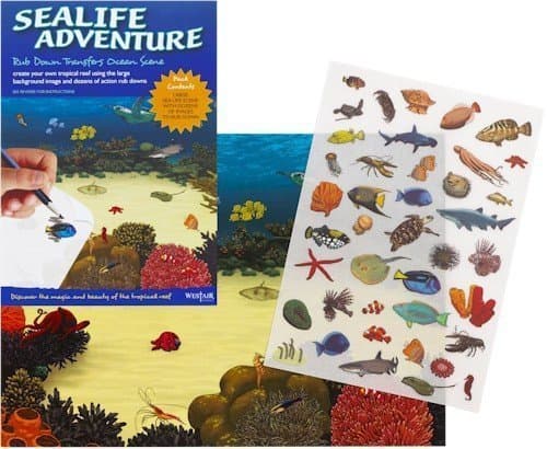 Westair Sea Life Adventure - Rub Down Transfers Ocean Scene