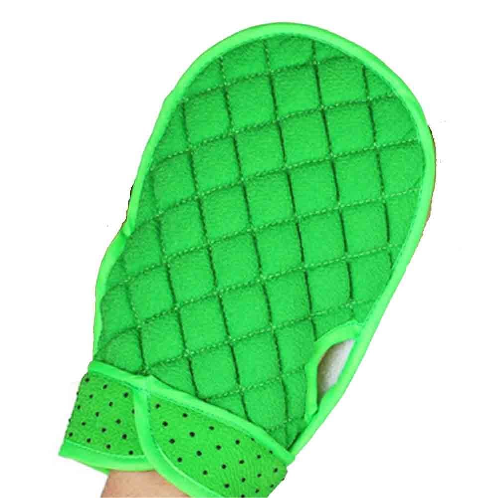 Exfoliating Bath Gloves Washcloth Scrub - 2 Pack (Green)
