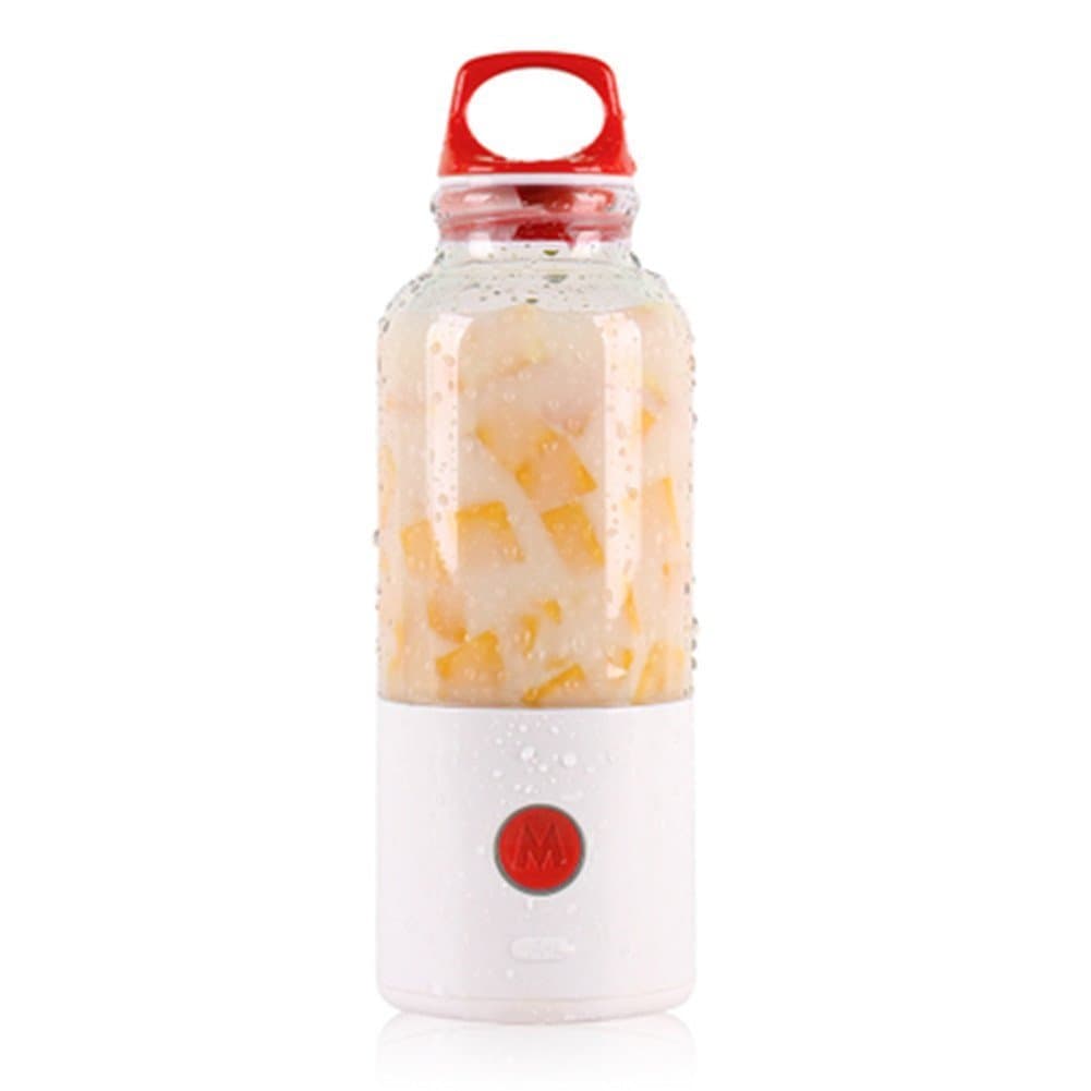 Personal Smoothie Blender Rechargeable Electric Juice Maker Portable Drink Mixer with 700ml Water Bottle for Home Office Outdoors and Travelling (Red)