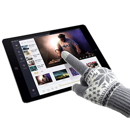 Touch Screen Gloves Knitted Jacquard Winter Gloves Thickening Warm Outdoors Cycling Gloves Men, Women for Smartphone, Laptop, Tablets, GPS, E-books