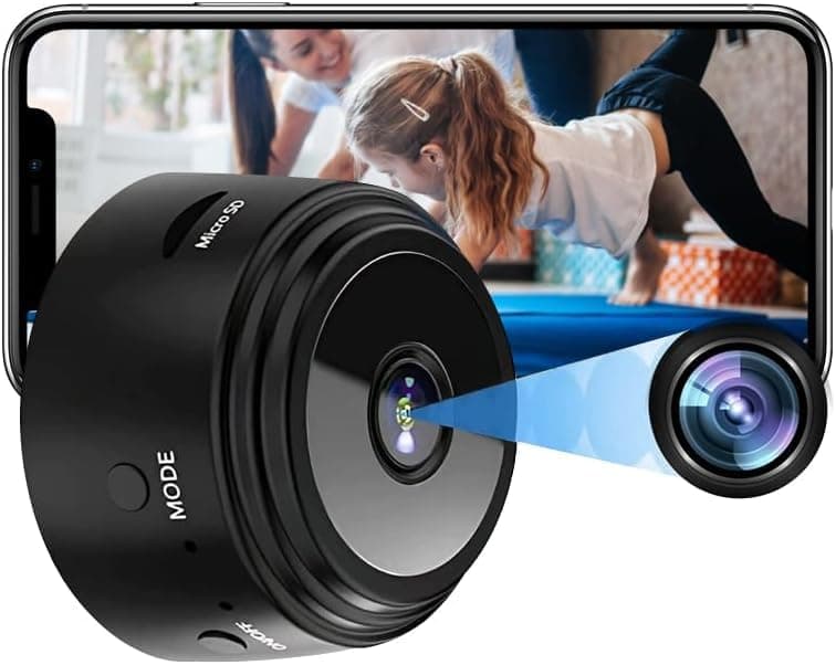 KFK Hidden Spy Camera,1080P Wireless Mini WiFi Nanny Cam Smart Home, Pet Dog Camera Indoor Outdoor Baby Camera 1080P Remote Portable,Secret House Camera with Motion Detection Night Vision